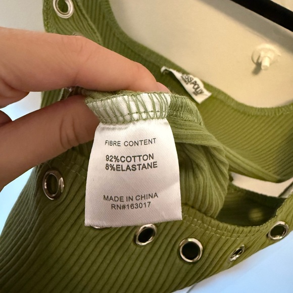 Green Ribbed Tank - Picture 6 of 6